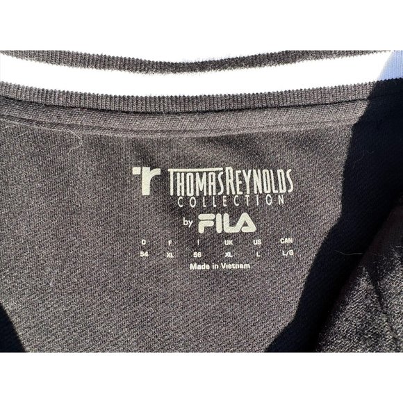 Thomas Reynolds Collection By Fila Men Large Black Sweater Knit High collar - Picture 7 of 12